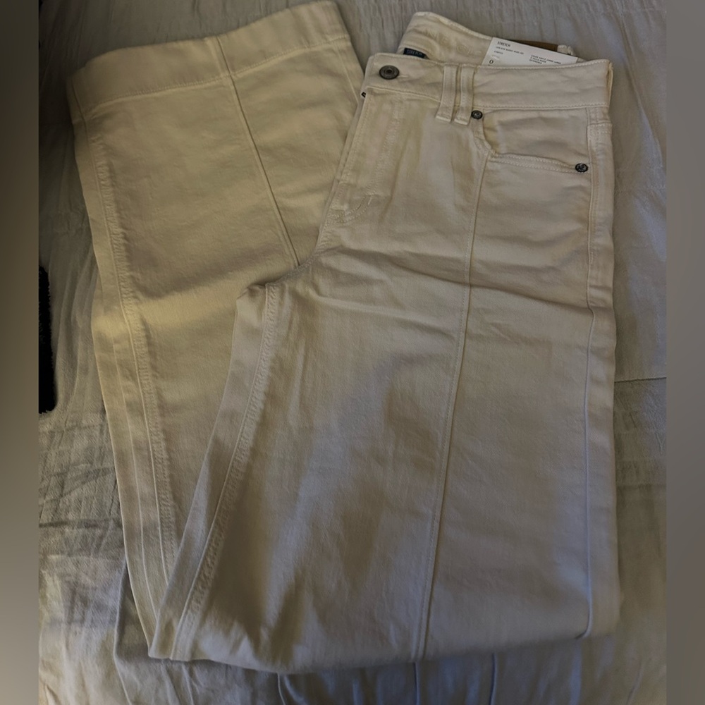 American Eagle Outfitters Stretch Pants in Cream